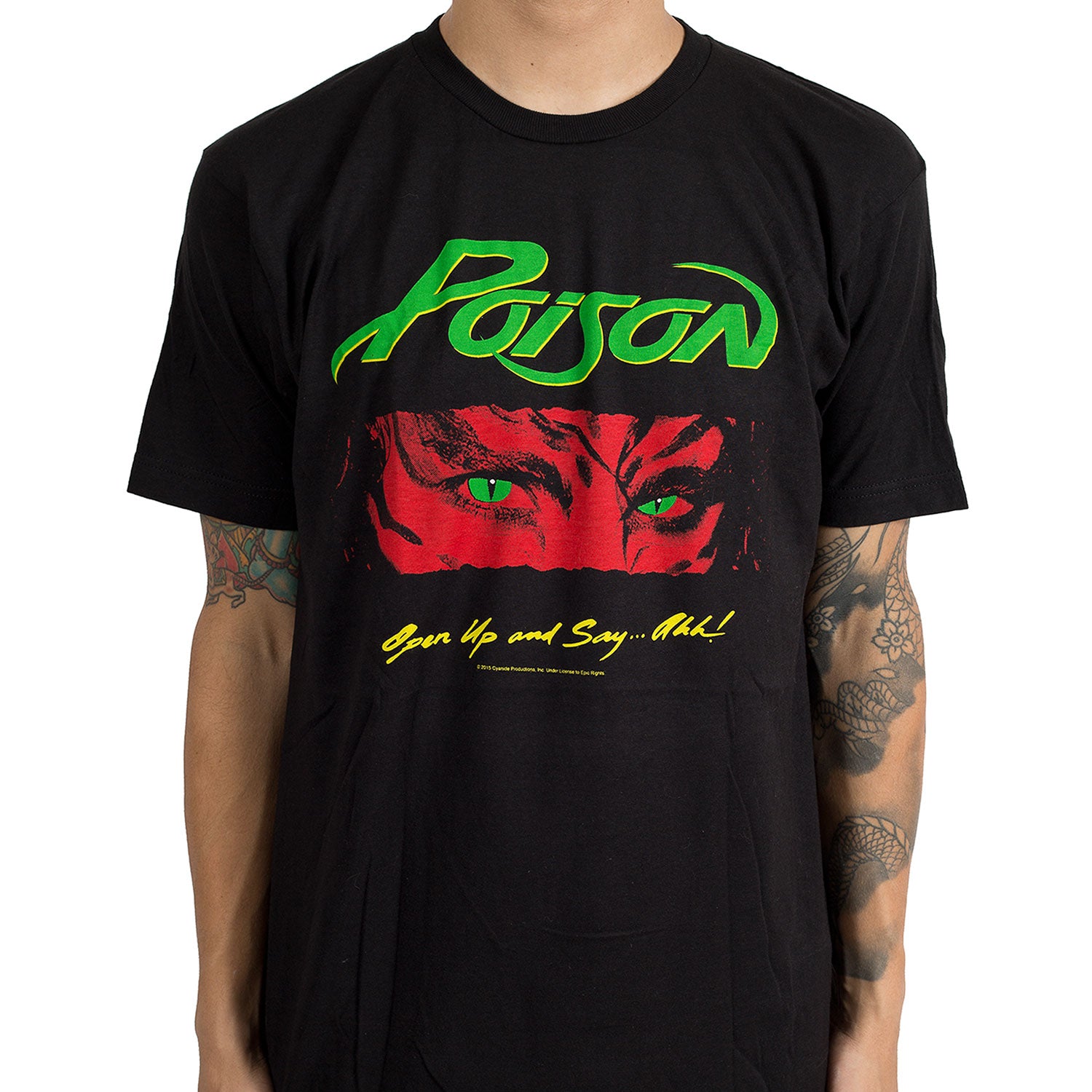 Poison 黒 (open up and Ahh)プリントTシャツ　未開封 Poison 
