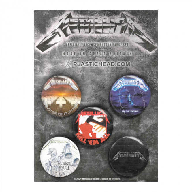 Metallica "Albums 1983-1991 Badge Set" Button