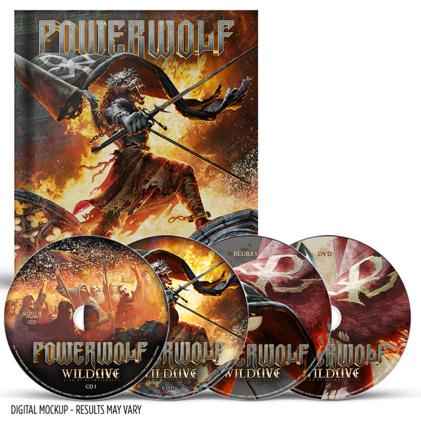 Powerwolf "Powerwolf - Wildlive (Live at Olympiahalle) - Blu-ray + DVD + 2xCD Mediabook" Blu-ray/DVD/2xCD