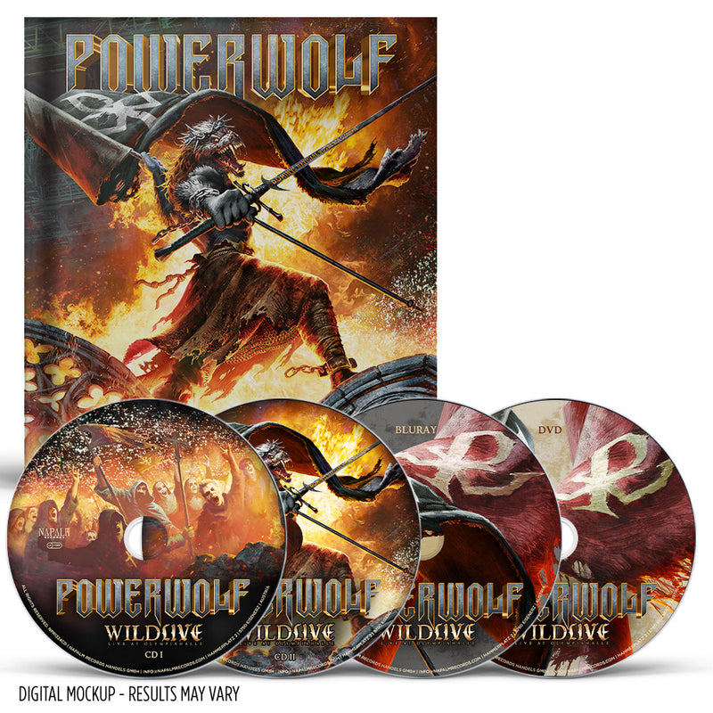 Powerwolf "Powerwolf - Wildlive (Live at Olympiahalle) - Blu-ray + DVD + 2xCD Mediabook" Blu-ray/DVD/2xCD
