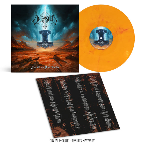 Unleashed "Fire Upon Your Lands (Marbled Orange Red Vinyl)" 12"
