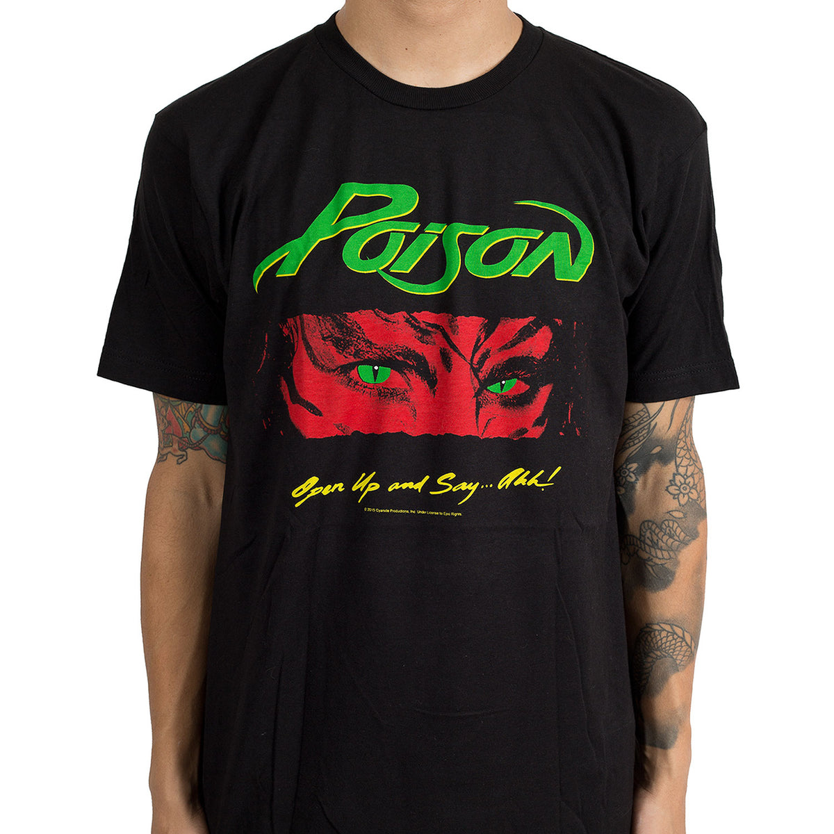 Poison 黒 (open up and Ahh)プリントTシャツ　未開封 Poison 