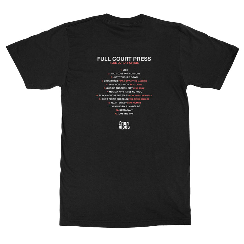 Flee Lord & Crisis "Flee Lord & Crisis – “Full Court Press” album artwork T-Shirt (2 Sided)" T-Shirt
