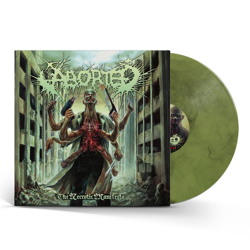 Aborted "The Necrotic Manifesto (Lime/Black Marbled)" 12"