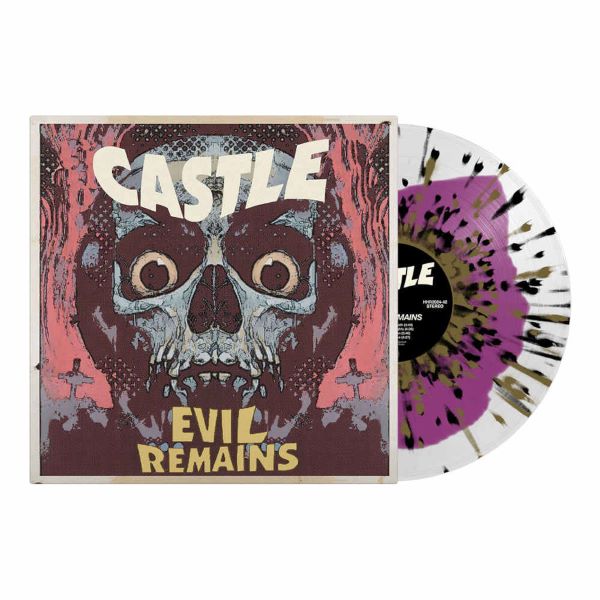 Castle "CASTLE - Evil Remains / Purple Milky Clear Color in Color with Gold Black Splatter Vinyl LP" 12"