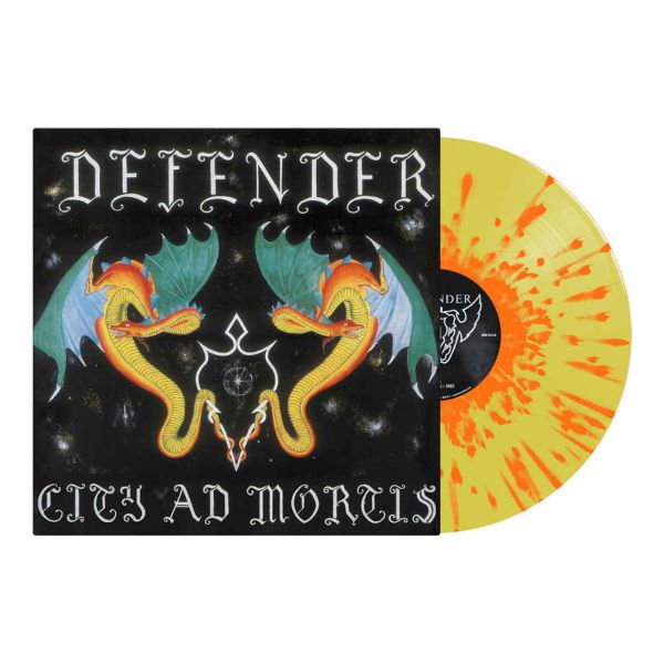 Defender "DEFENDER - City Ad Mortis / Yellow Order Splatter Vinyl LP" 12"