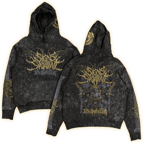 Signs of the Swarm "'To Rid Myself of Truth' Vintage Style/Mineral Wash" Pullover Hoodie