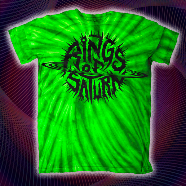 Rings of Saturn "Alien Green Tie Dye Logo" T-Shirt