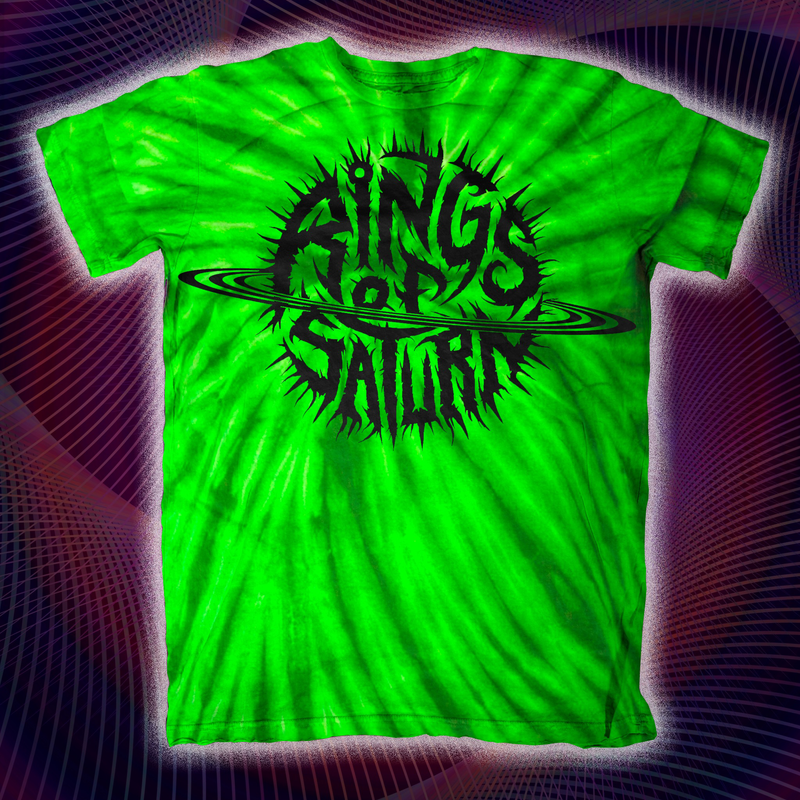 Rings of Saturn "Alien Green Tie Dye Logo" T-Shirt