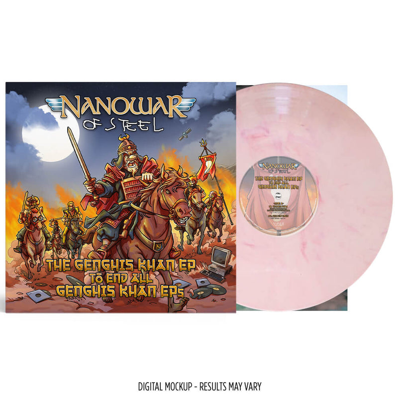 Nanowar Of Steel "The Genghis Khan EP to End All Genghis Khan EPs (Marbled White Red Viola Vinyl)" 12"