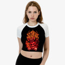 Ov Sulfur "LABUrden Ov Faith Cropped Raglan" Girls T-shirt