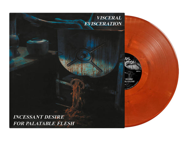Visceral Evisceration "Visceral Evisceration - Incessant Desire for Palatable Flesh / Transparent Orange/Verde Marble Vinyl LP" 12"
