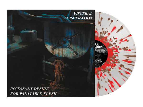 Visceral Evisceration "Visceral Evisceration - Incessant Desire for Palatable Flesh / Creme/Red/Gold Splatter Vinyl LP" 12"