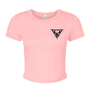 Vulvodynia "Emblem Crop Womens Pink" Girls T-shirt