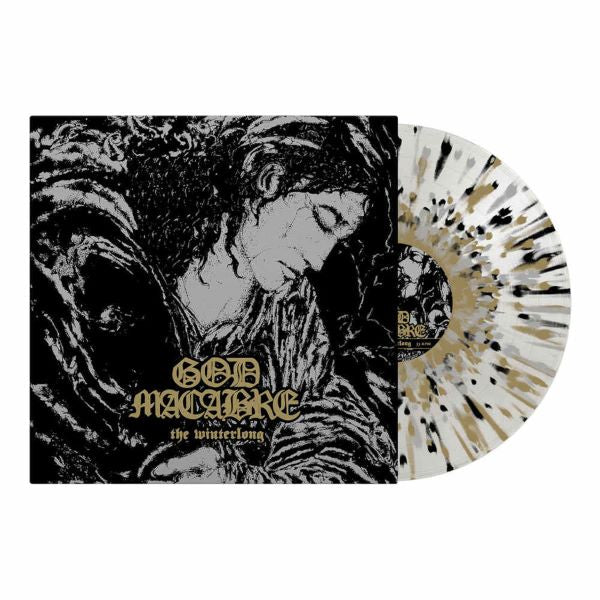 God Macabre "GOD MACABRE - The Winterlong / Limited Edition Milky Clear Gold Silver Splatter Vinyl LP" 12"