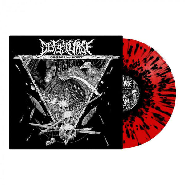 Defy The Curse "DEFY THE CURSE - Horrors Of Human Sacrifice / Red Black Splatter Vinyl LP" 12"