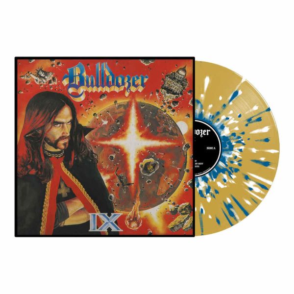 Bulldozer "BULLDOZER - IX / Beer Blue White Splatter Vinyl LP" 12"