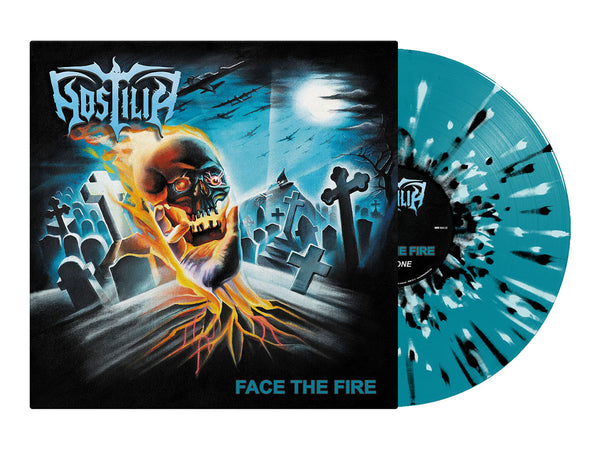 Hostilia "Hostilia - Face The Fire - Turquise/White/Black Splatter LP" 12"