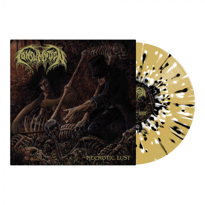 Consumption "CONSUMPTION - Necrotic Lust / Limited Edition Beer White Black Splatter Vinyl LP" 12"