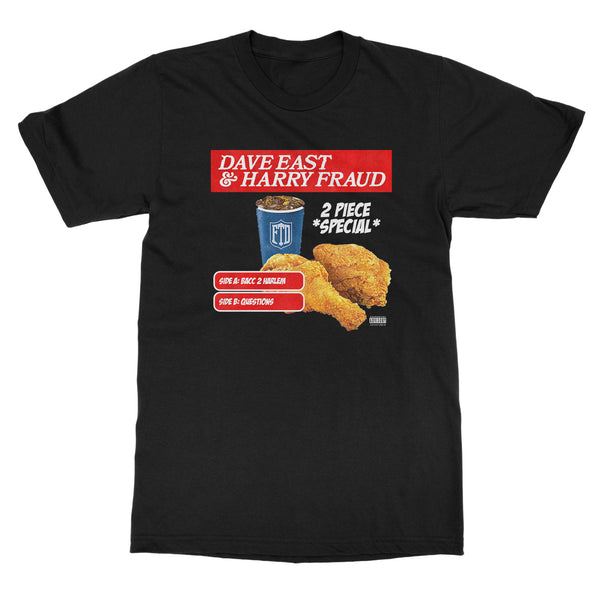 Dave East & Harry Fraud "Dave East & Harry Fraud “2 Piece” cover art T-Shirt (BLACK)" T-Shirt