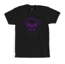 Doomraiser ""Cold Grave Marble" tee purple logo" T-Shirt