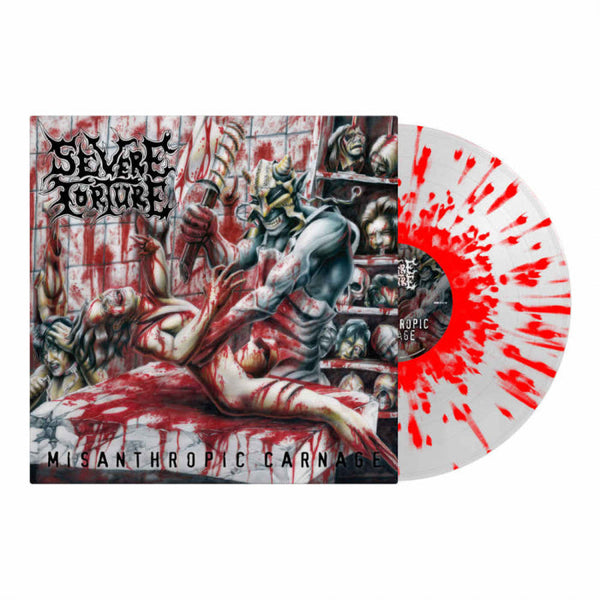 Severe Torture "SEVERE TORTURE - Misanthropic Carnage / CLEAR RED SPLATTER Vinyl LP" 12"