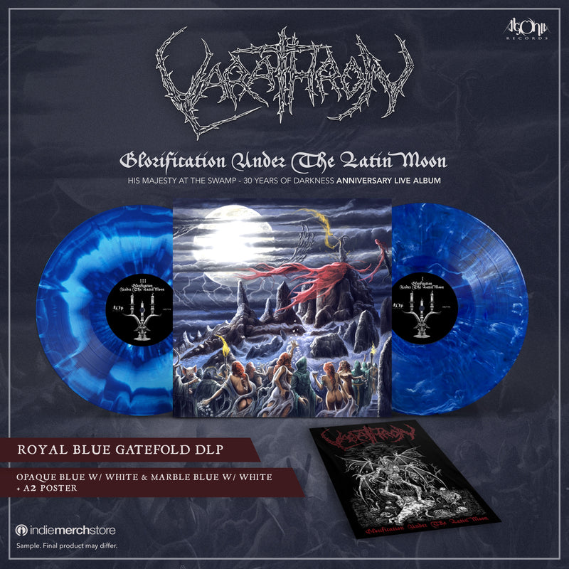 Varathron "Glorification Under The Latin Moon (blue)" Collector's Edition 2x12"