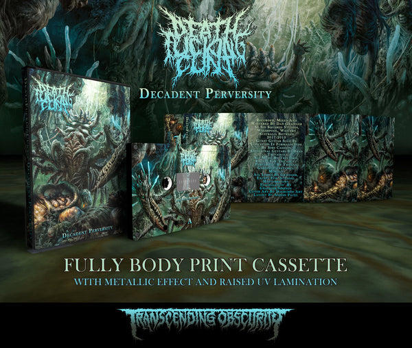 DeathFuckingCunt "Decadent Perversity Full-Body Print Cassette" Limited Edition Cassette