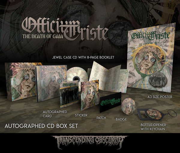 Officium Triste (Netherlands) "The Death Of Gaia autographed CD box set" Limited Edition Boxset