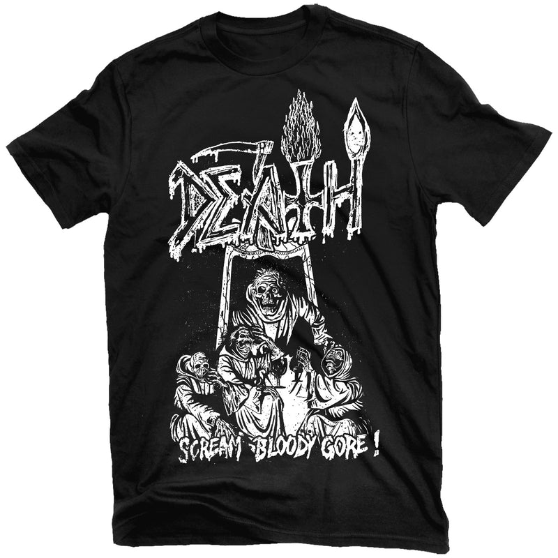 Death "Scream Bloody Gore Line Art" T-Shirt