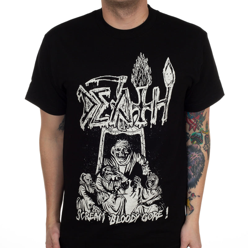 Death "Scream Bloody Gore Line Art" T-Shirt