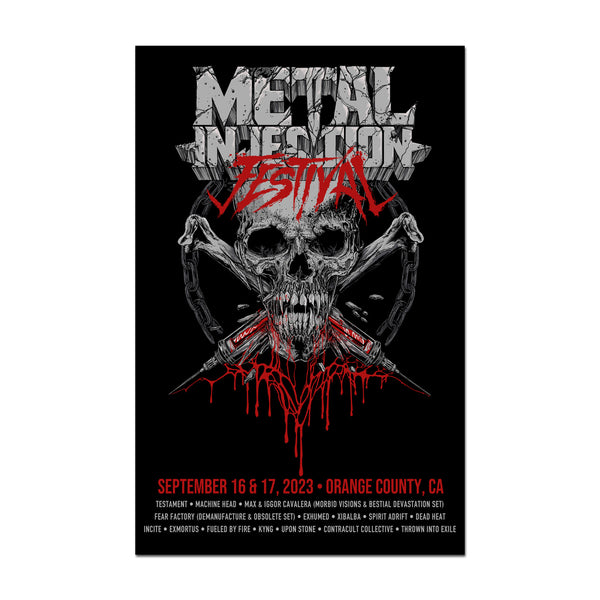 Metal Injection "Metal Injection Fest 2023 (Black)" Poster