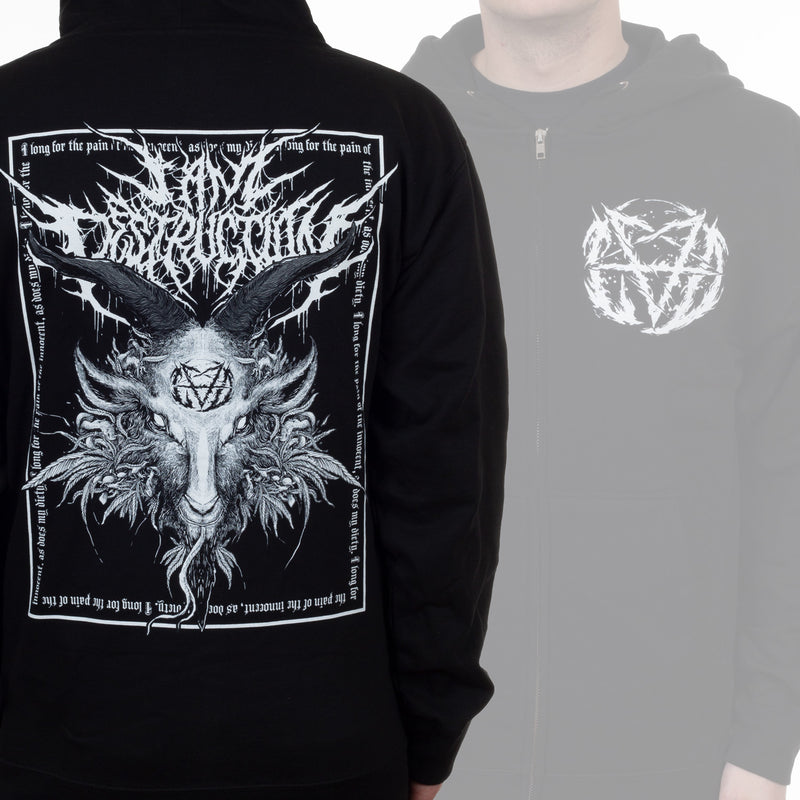 I Am Destruction "Goat Pentagram" Zip Hoodie