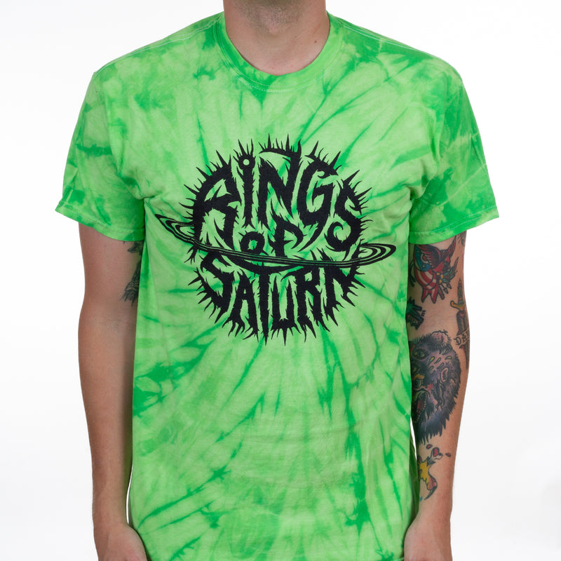 Rings of Saturn "Alien Green Tie Dye Logo" T-Shirt