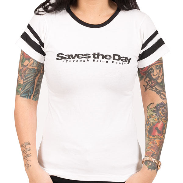 Saves The Day "TBC Women's Football Jersey" Girls T-shirt