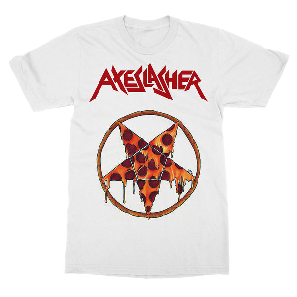 Axeslasher "Pizzagram Tee - White" Limited Edition T-Shirt