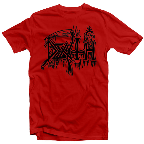 Death "Classic Logo (black on red)" T-Shirt