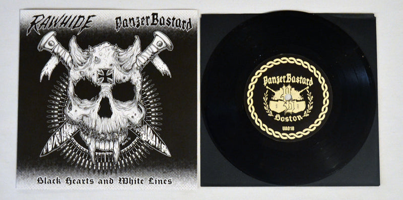 PanzerBastard "Black Hearts and White Lines Split EP" 7"