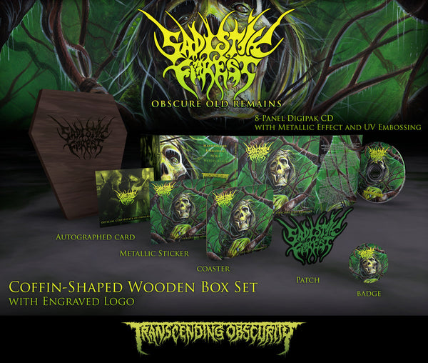 Sadistik Forest "Obscure Old Remains Coffin-Shaped Wooden CD Box" Limited Edition Boxset