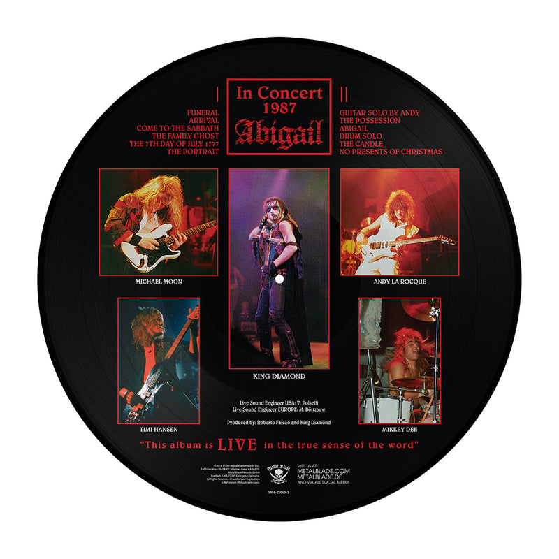 King Diamond "In Concert 1987: Abigail (Picture Disc)" 12"