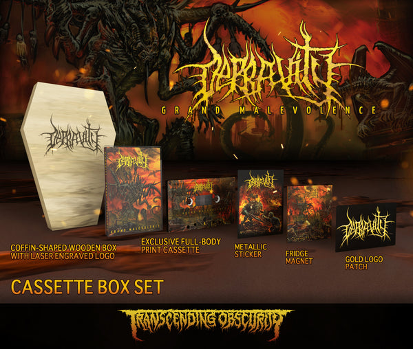 Depravity (Australia) "Grand Malevolence Coffin-Shaped Wooden Cassette Box Set" Limited Edition Boxset