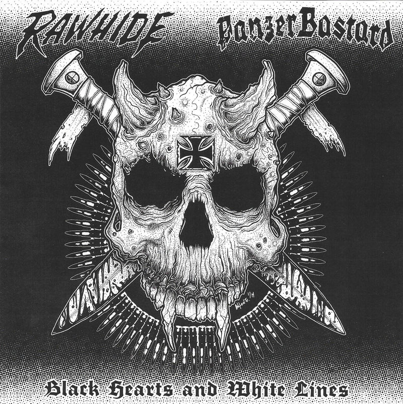 PanzerBastard "Black Hearts and White Lines Split EP" 7"