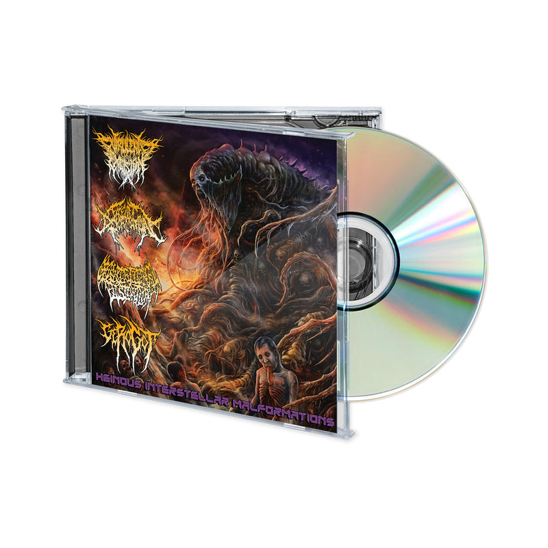 Virulent Excision "Heinous Interstellar Malformations (4 Way Split)" CD