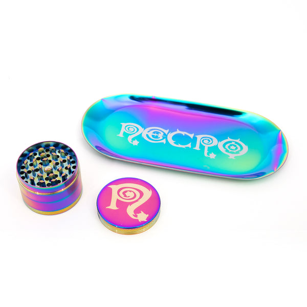 Necro "Grinder / Tray Set (Rainbow)" Grinders