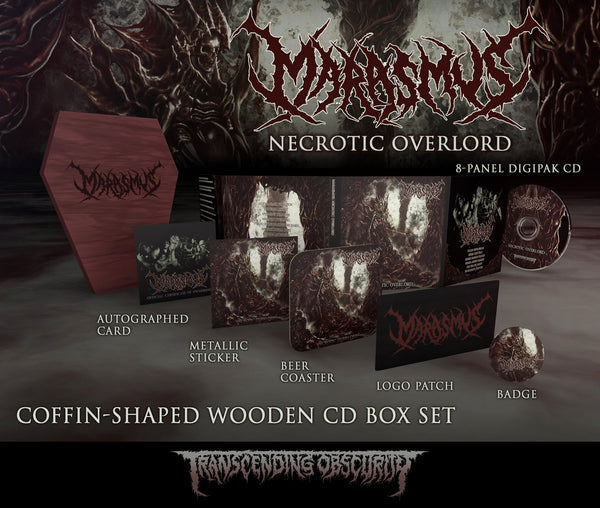 Marasmus (US) "Necrotic Overlord Coffin Wooden CD Box Set" Limited Edition Boxset