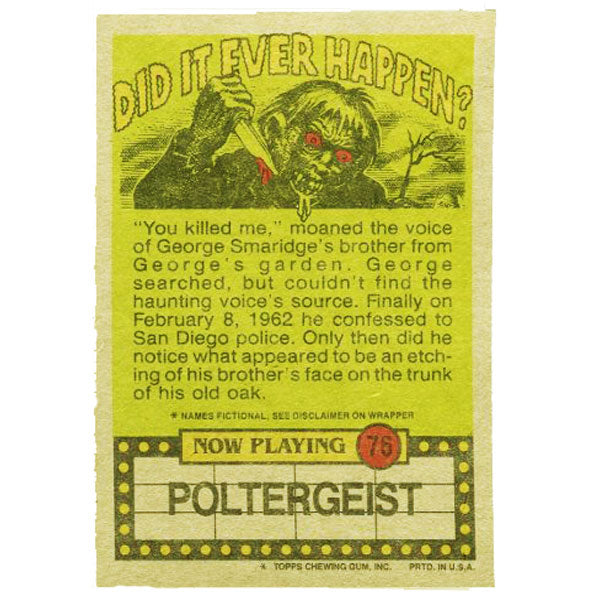 Fright Flicks "Sealed Card Pack" Trading Cards