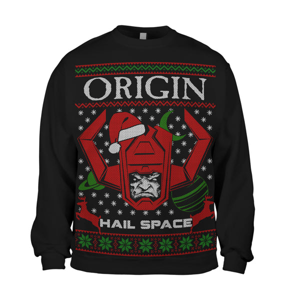 Origin "Hail Space Holiday Sweater" Crewneck Sweatshirt