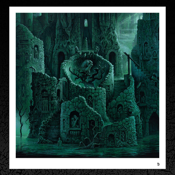 Dan Seagrave "Ossuarium. 'Living Tomb'. Album Cover" Prints