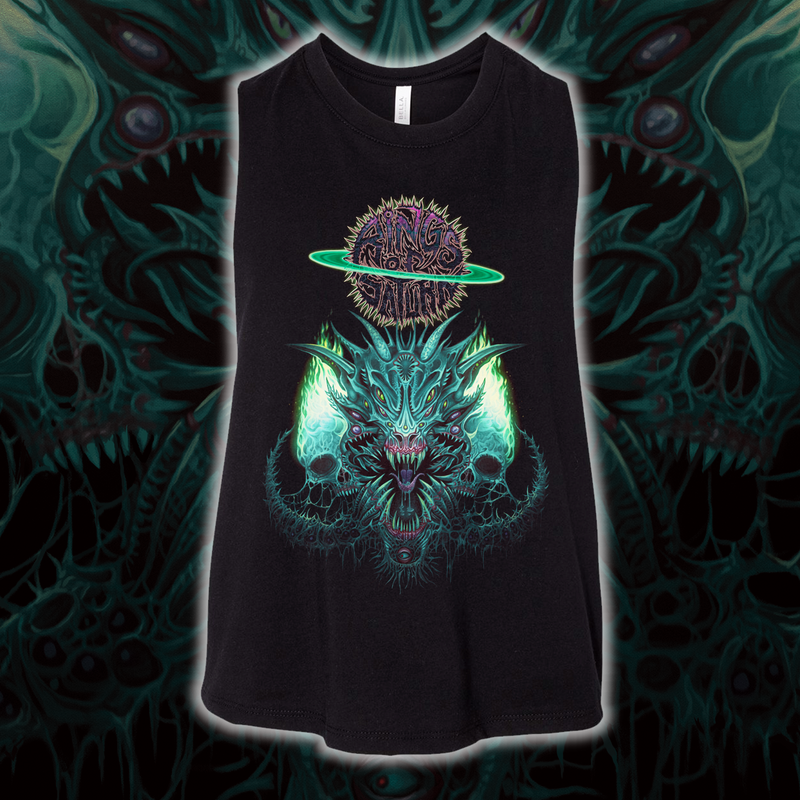 Rings of Saturn "Basilisk Crop Top" Girls Tank Top