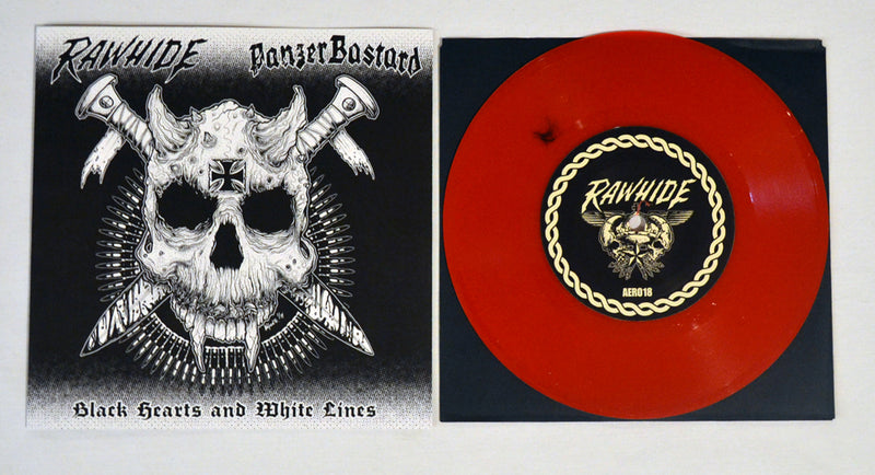 PanzerBastard "Black Hearts and White Lines Split EP" 7"